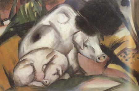 Franz Marc Pigs (mk34) oil painting image